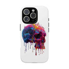 Colorful Drip Skull Phone Case | Hard Plastic Protective Case - 250 USA Celebration