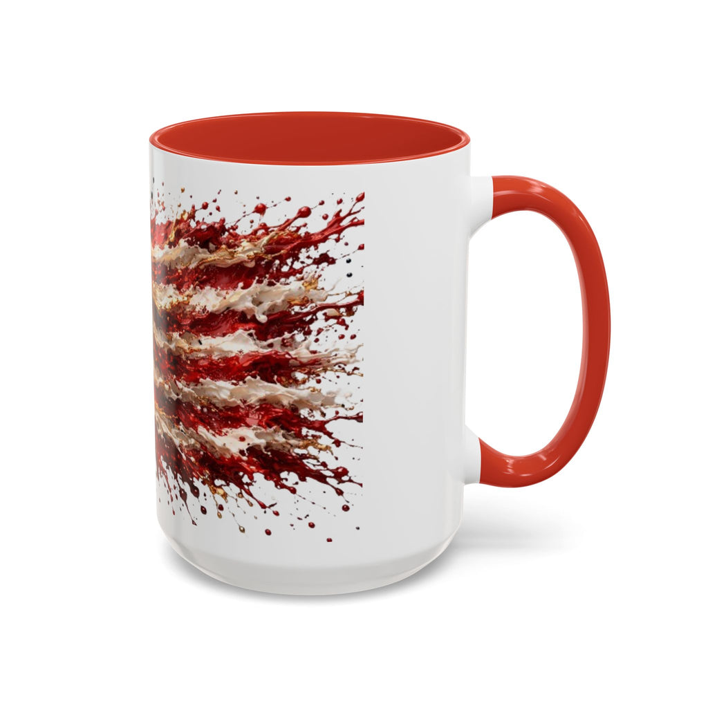 Patriotic 250th Anniversary Coffee Mug – American Flag Splash Accent (11/15oz)