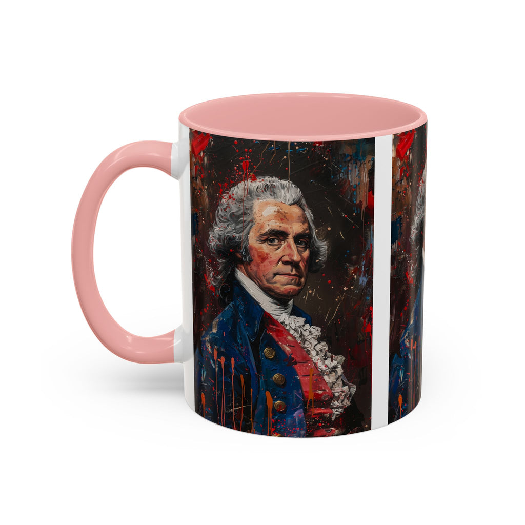 Historical Portrait Accent Mug — Patriotic Vintage-Style Coffee Cup