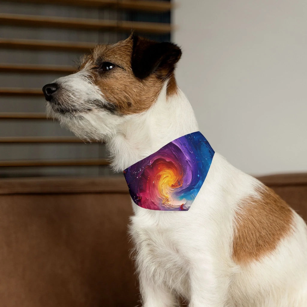 Galaxy Swirl Pet Bandana Collar | Nebula Space Print - 250 USA Celebration