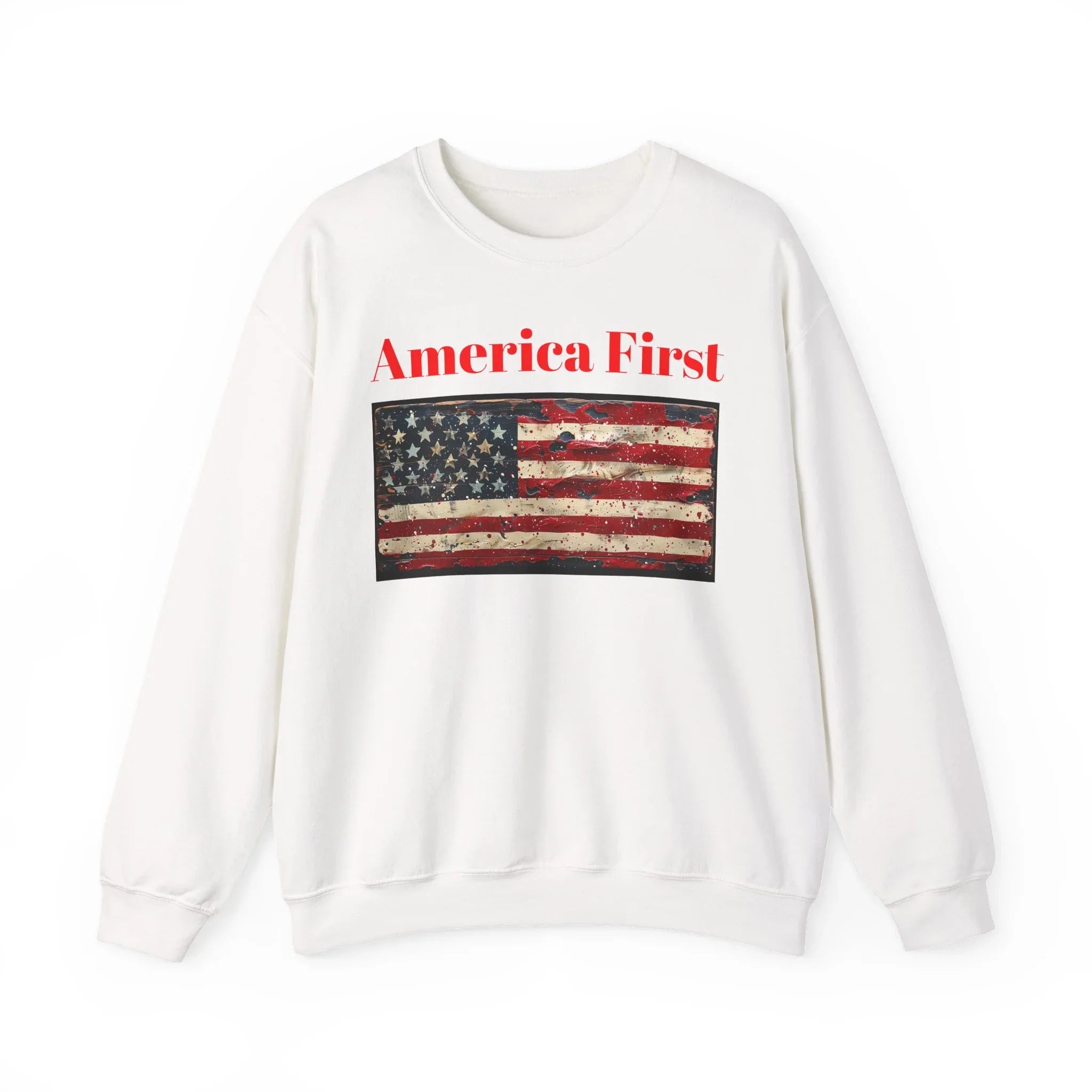 Patriotic American Crewneck Sweatshirt, USA Graphic Tees, Flag T-Shirts, Independence Apparel, Funny Patriotic Shirts, Custom American Tees - 250 USA Celebration