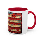 Colorful Mugs (11oz, 15oz), American Flag, Patriotic Flag coffee cup - 250 USA Celebration