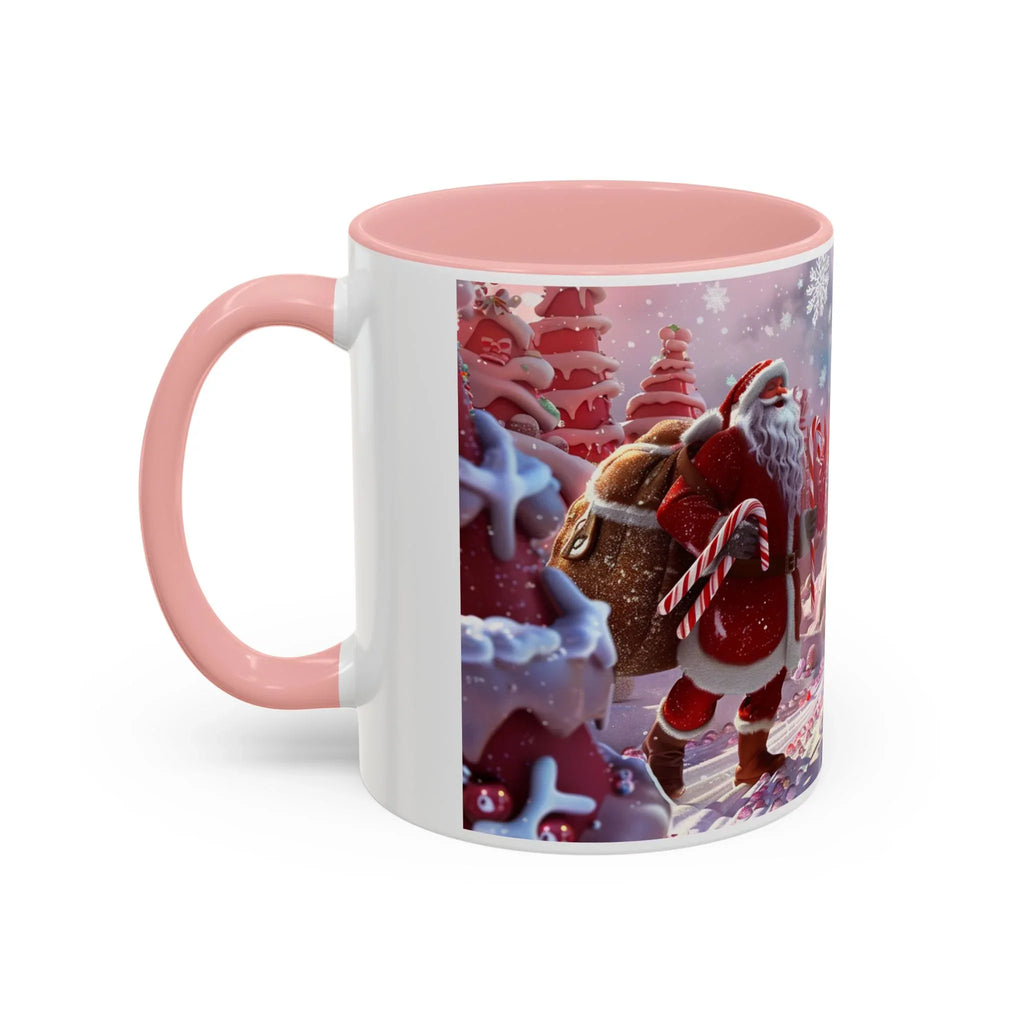 Coffee Mug, Festive Santa in Candy Wonderland, 11oz, 15oz, Tim Burton Style, Whimsical Holiday Cup, Christmas Gift, Hot Cocoa Mug - 250 USA Celebration