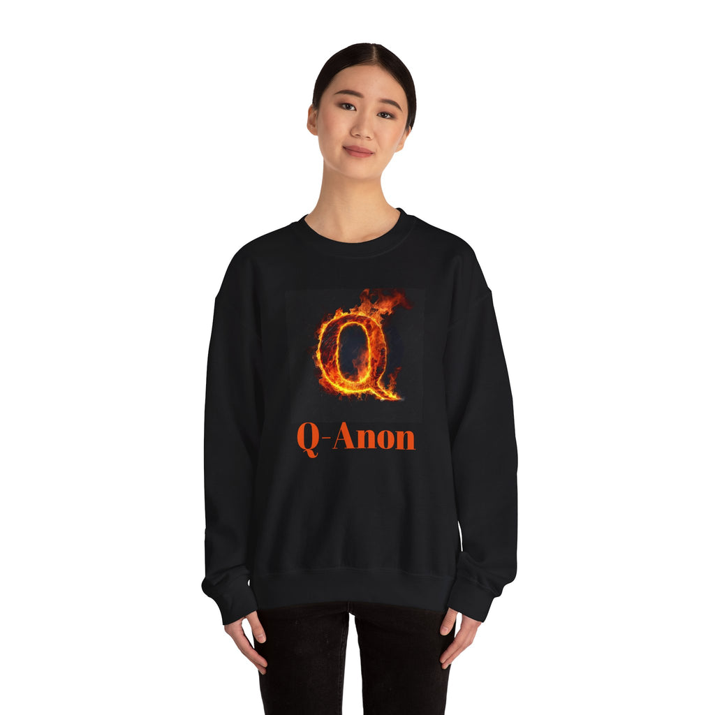 Sweatshirt — Q-Anon Flame Logo Crewneck