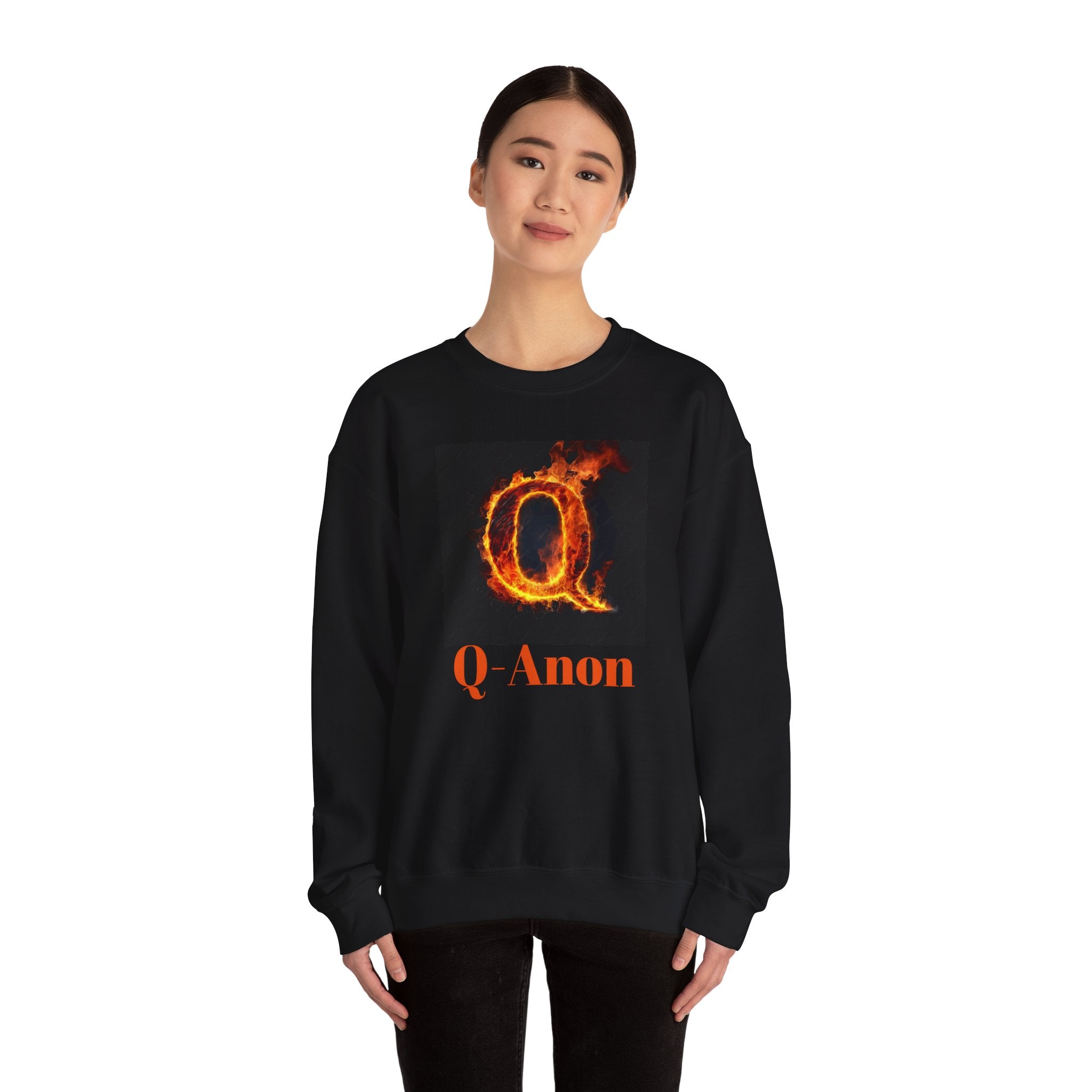Sweatshirt — Q-Anon Flame Logo Crewneck