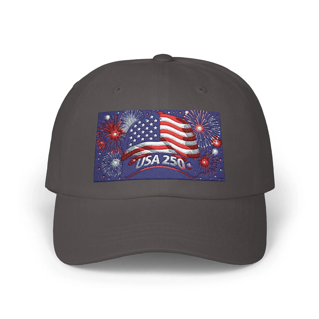 USA 250 American Flag Fireworks Baseball Hat | Patriotic July 4th Cap - 250 USA Celebration