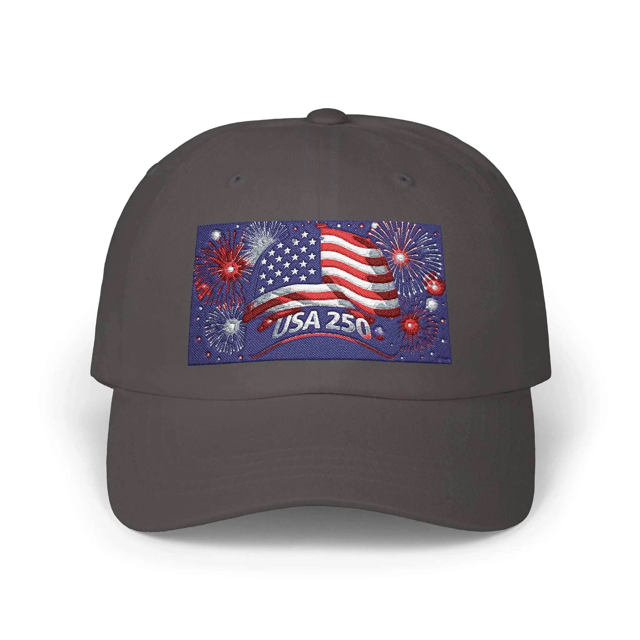 USA 250 American Flag Fireworks Baseball Hat | Patriotic July 4th Cap - 250 USA Celebration