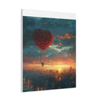 Romantic Canvas Wall Art, Love, Heart Balloon Art, Gift for Couples, Valentines Wall Decor, Valentine's Day Women's Merchandise, Valentines - 250 USA Celebration