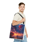 Romantic Heart Tote Bag, Date Nights, Valentine's Day, Travel, Valentine's Day Women's Merchandise, Cute Love Apparel, Valentine's Gifts, - 250 USA Celebration