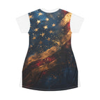 Patriotic Starry Flag T-Shirt Dress