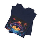 Glowing Third Eye Psychedelic Mushrooms T-Shirt | Neon Lava Lamp Blacklight - 250 USA Celebration