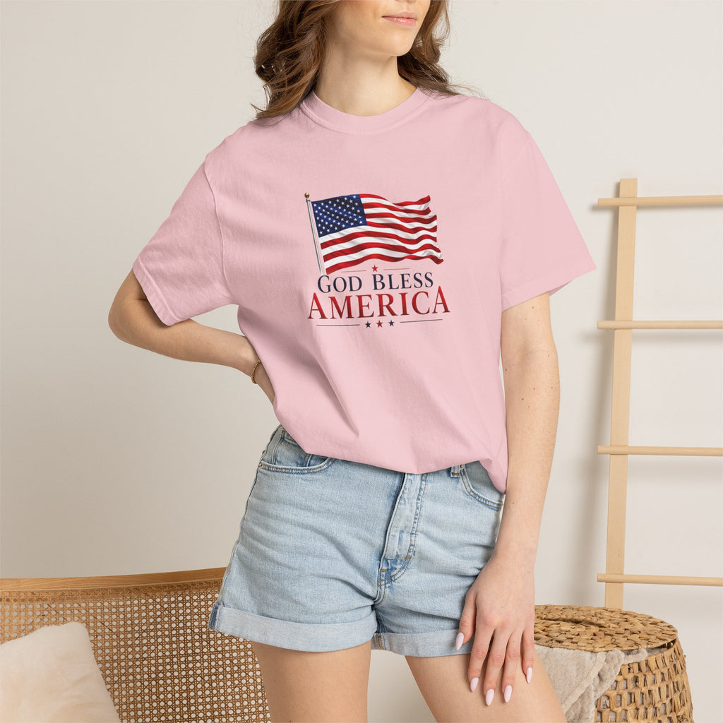 Official God Bless America Flag Patriotic T-Shirt