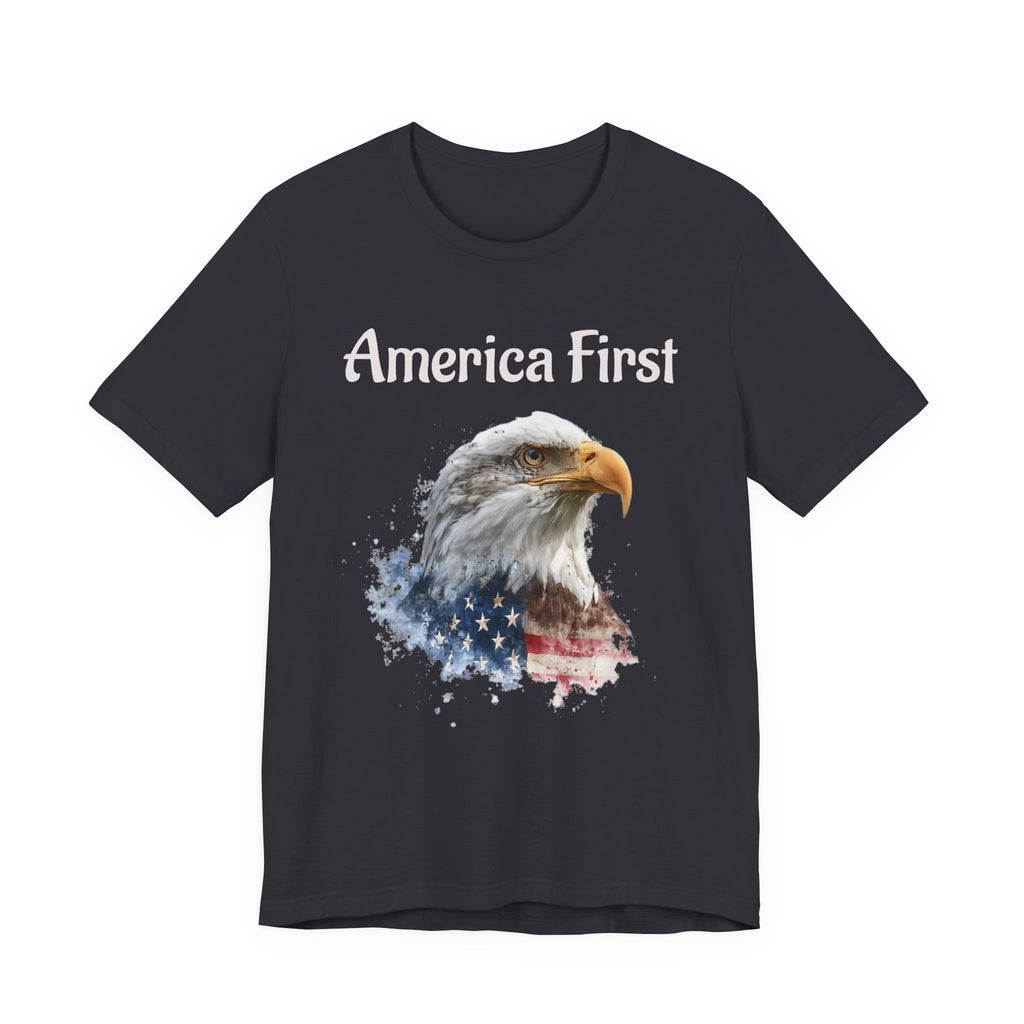 America First Eagle T-Shirt – Patriotic Bald Eagle Tee