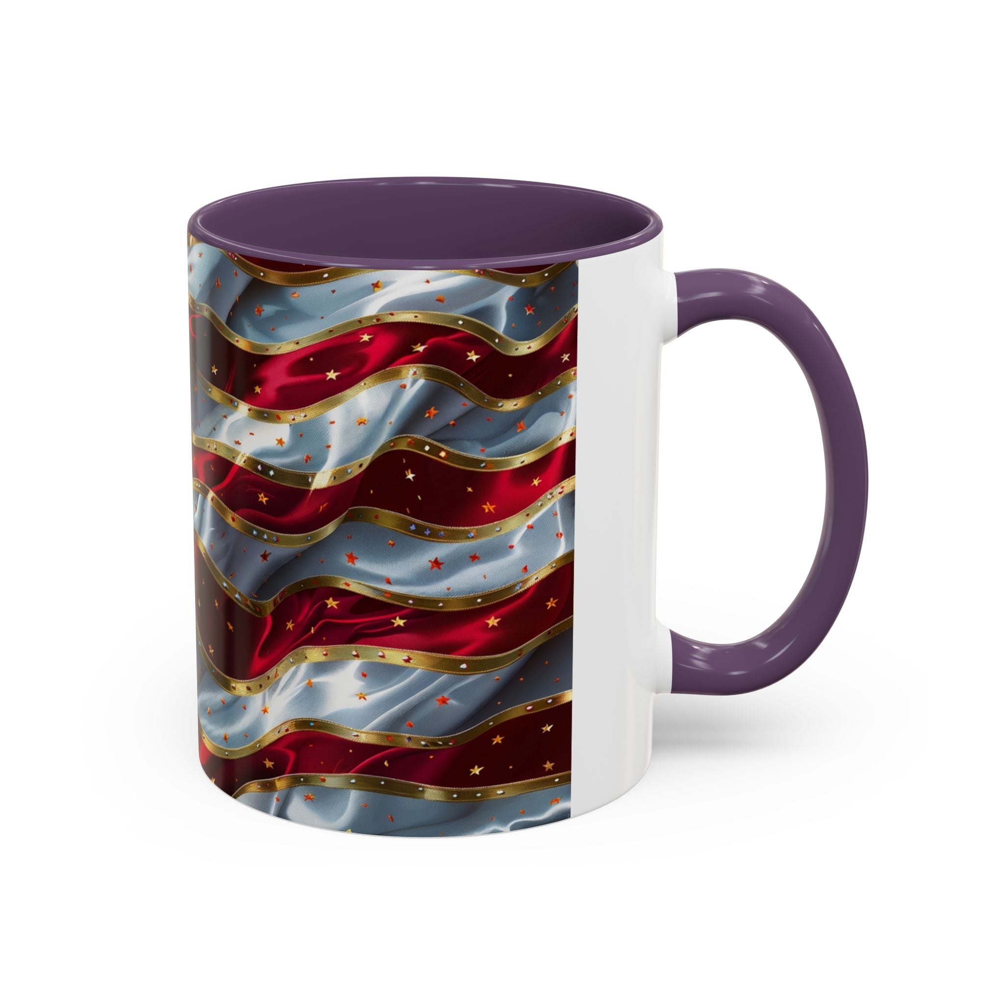 Patriotic American Flag Accent Coffee Mug (11/15oz)