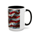 Patriotic American Flag Accent Coffee Mug (11/15oz)