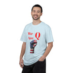 We Are Q fist American flag T-Shirt | QAnon political design - 250 USA Celebration