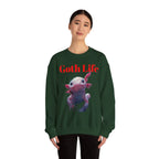 Goth Life Axolotl Sweatshirt | Cute Goth Axolotl Illustration - 250 USA Celebration