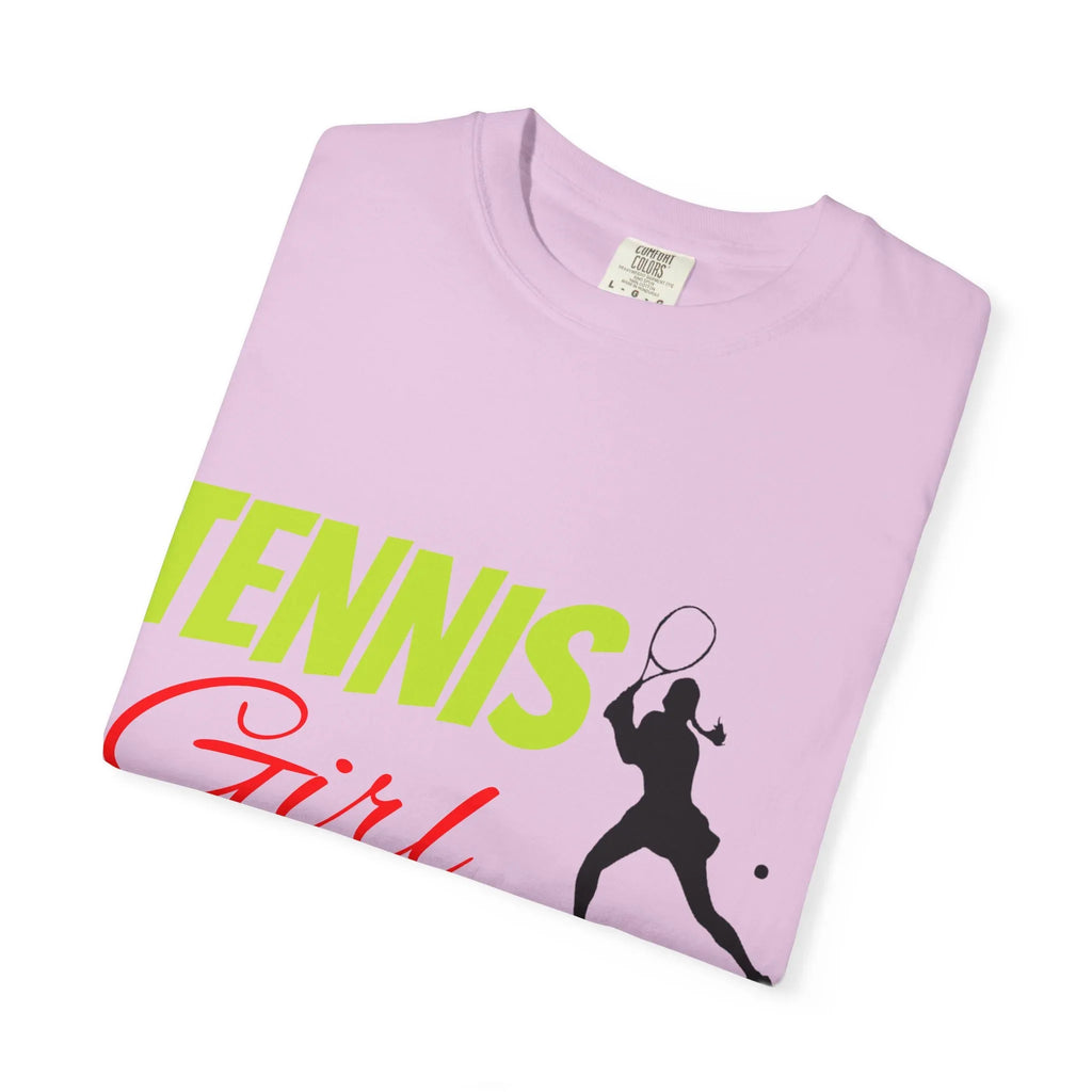 Tennis Girl T-shirt | Tennis Player Silhouette, Sporty Graphic Tee - 250 USA Celebration