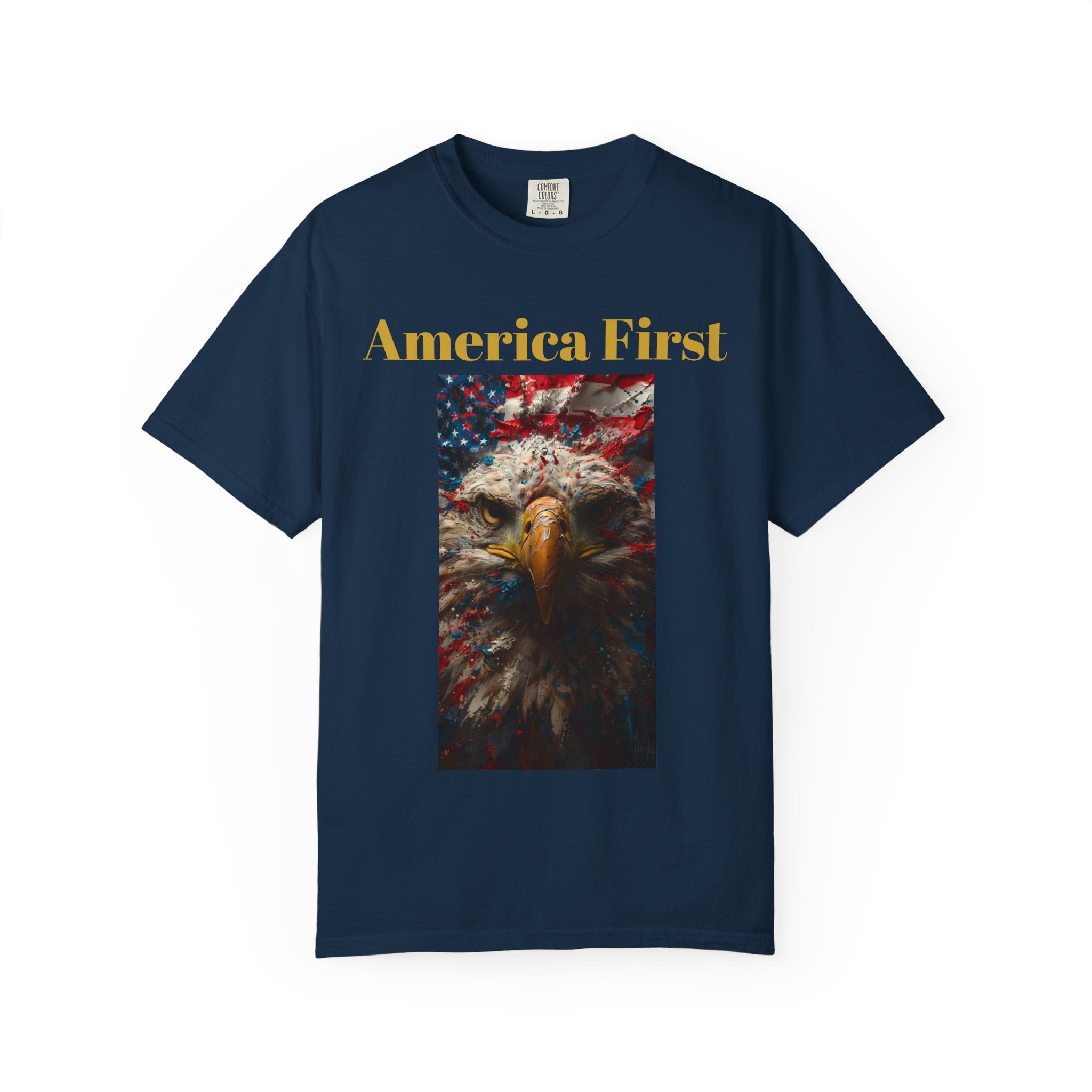 T-Shirt — "America First" Bald Eagle Graphic Tee