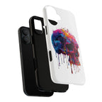 Colorful Drip Skull Phone Case | Hard Plastic Protective Case - 250 USA Celebration