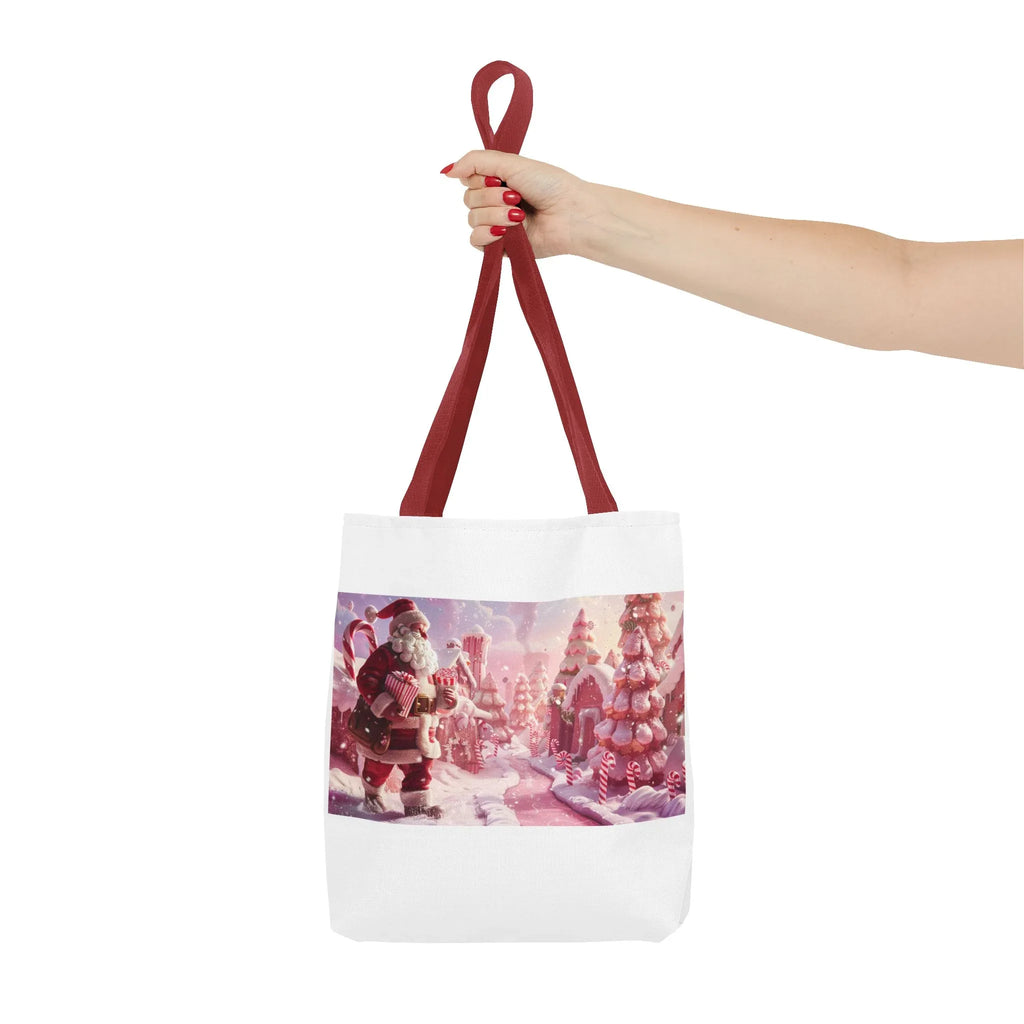 Santa Claus Holiday Tote Bag, AOP Printing, Christmas Gift Bag, Festive Shopping Tote, Fun Winter Accessories, Unique Holiday Item - 250 USA Celebration