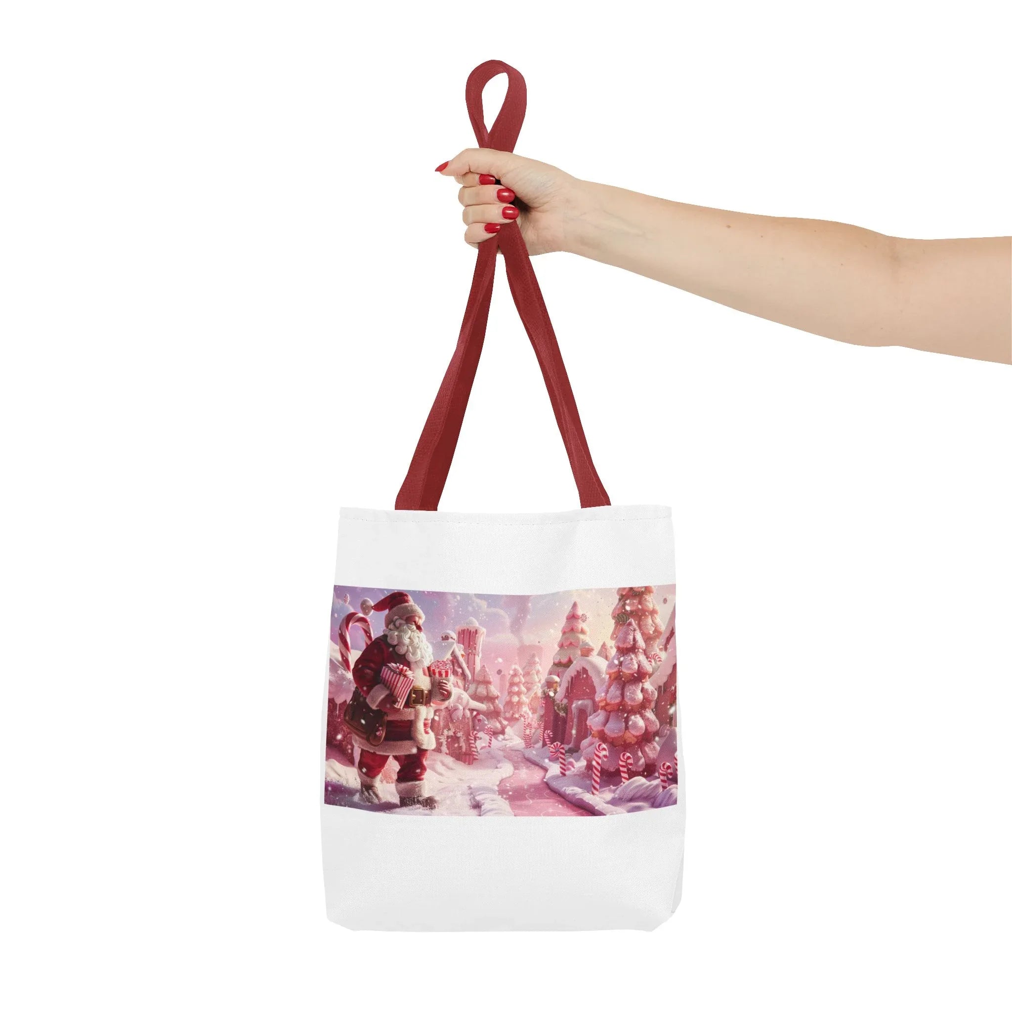 Santa Claus Holiday Tote Bag, AOP Printing, Christmas Gift Bag, Festive Shopping Tote, Fun Winter Accessories, Unique Holiday Item - 250 USA Celebration