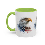 American Flag Bald Eagle Mug | Accent Coffee Mug - 250 USA Celebration