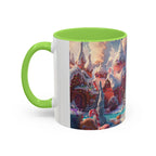 Festive Santa in Candy Wonderland mug | Holiday Christmas ceramic mug - 250 USA Celebration