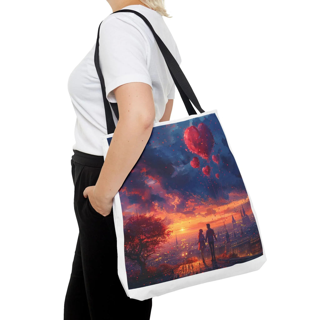 Romantic Heart Tote Bag, Date Nights, Valentine's Day, Travel, Valentine's Day Women's Merchandise, Cute Love Apparel, Valentine's Gifts, - 250 USA Celebration