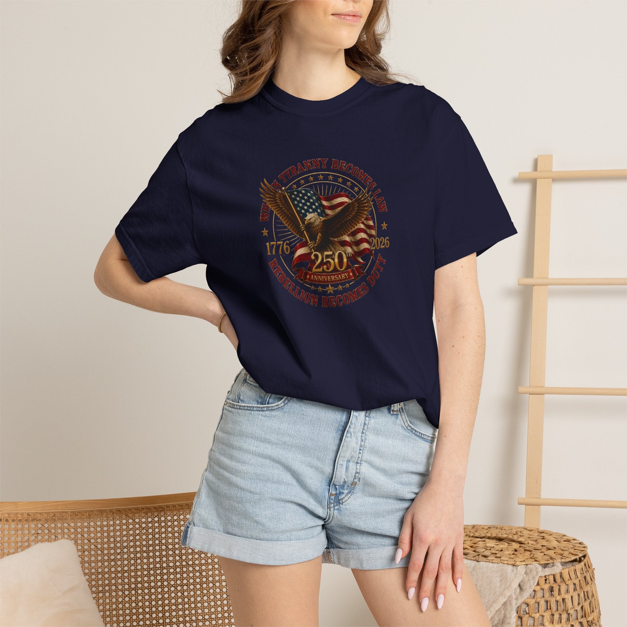 Official 250th USA Tyranny Becomes Law Patriotic Tee