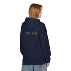 Patriotic Eagle Hoodie — American Flag Bald Eagle with "1776 - 2026" Back Print