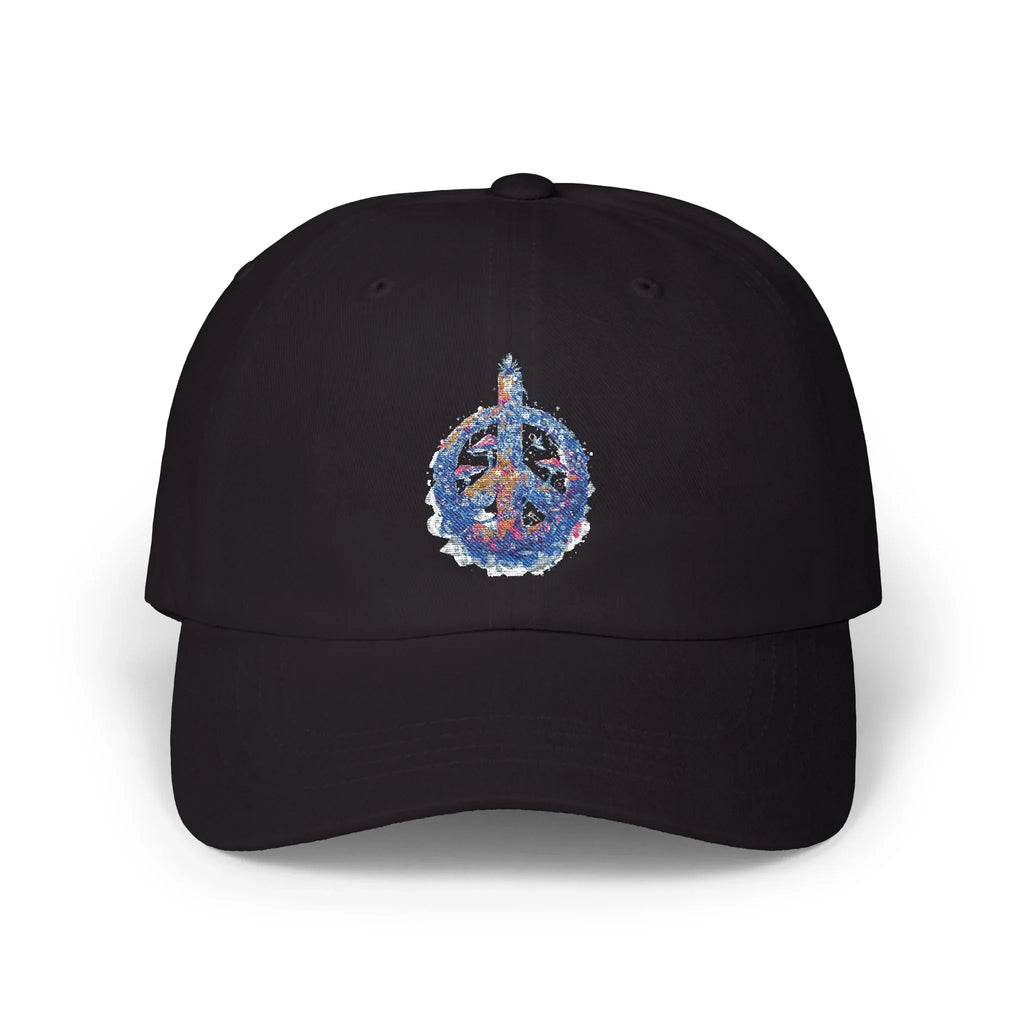 Peace Sign Floral Dad Cap | Watercolor Flower Peace Hat - 250 USA Celebration