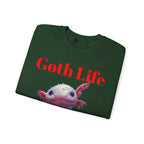 Goth Life Axolotl Sweatshirt | Cute Goth Axolotl Illustration - 250 USA Celebration