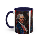 Historical Portrait Accent Mug — Patriotic Vintage-Style Coffee Cup