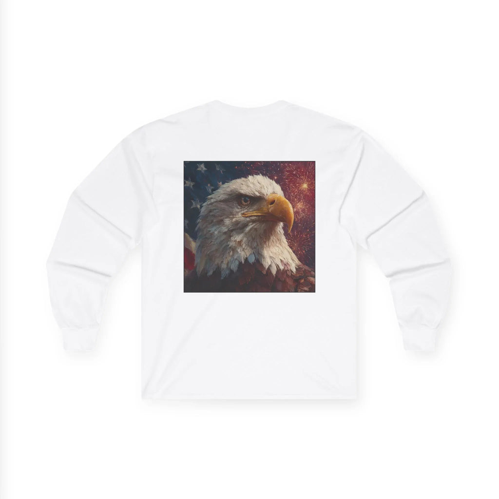 Patriotic American Long Sleeve T-Shirts, USA Graphic Tees, Flag T-Shirts, Independence Apparel, Funny Patriotic Shirts, Custom American Tees - 250 USA Celebration