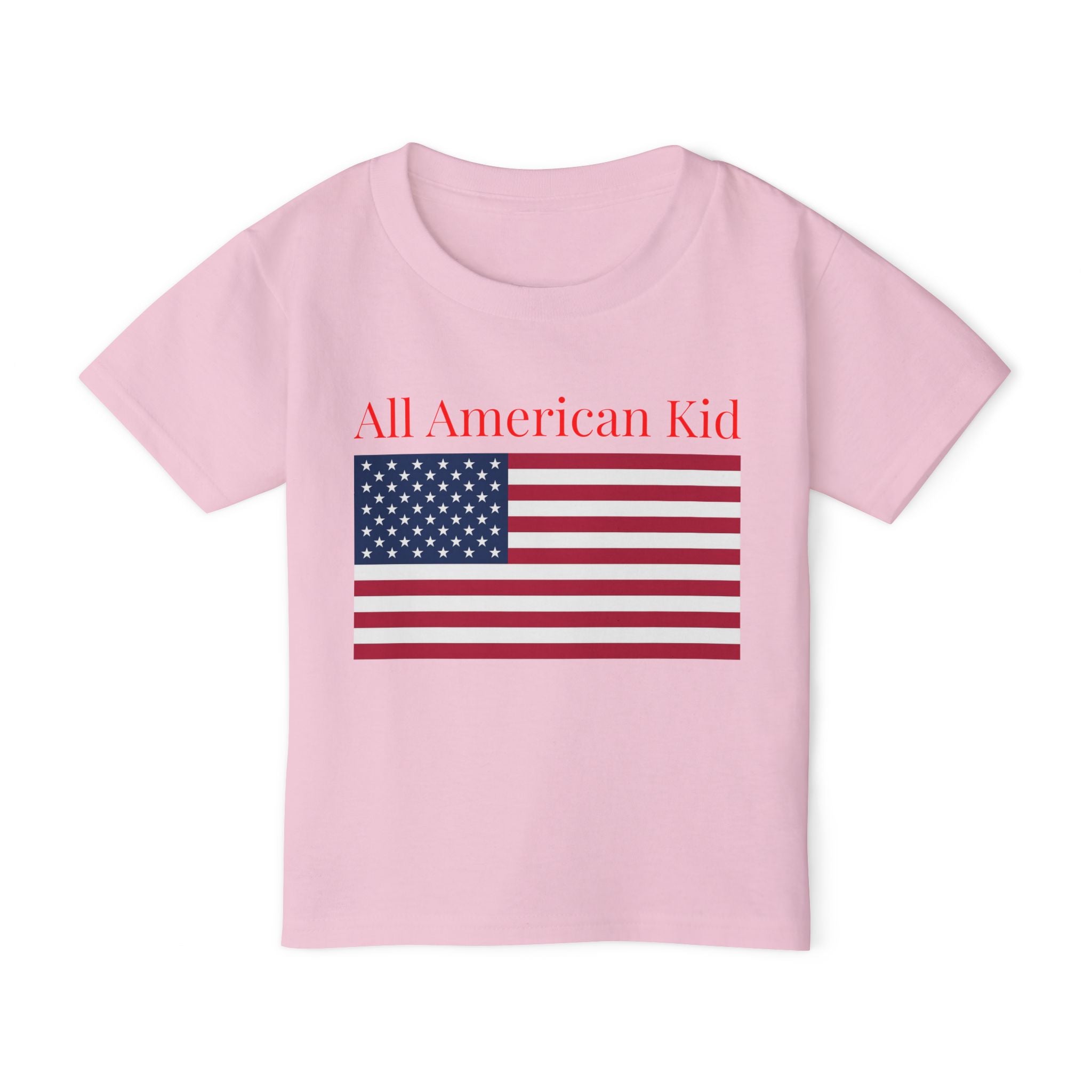All American Kid Toddler T-Shirt — Patriotic Flag Tee for 4th of July & Memorial Day