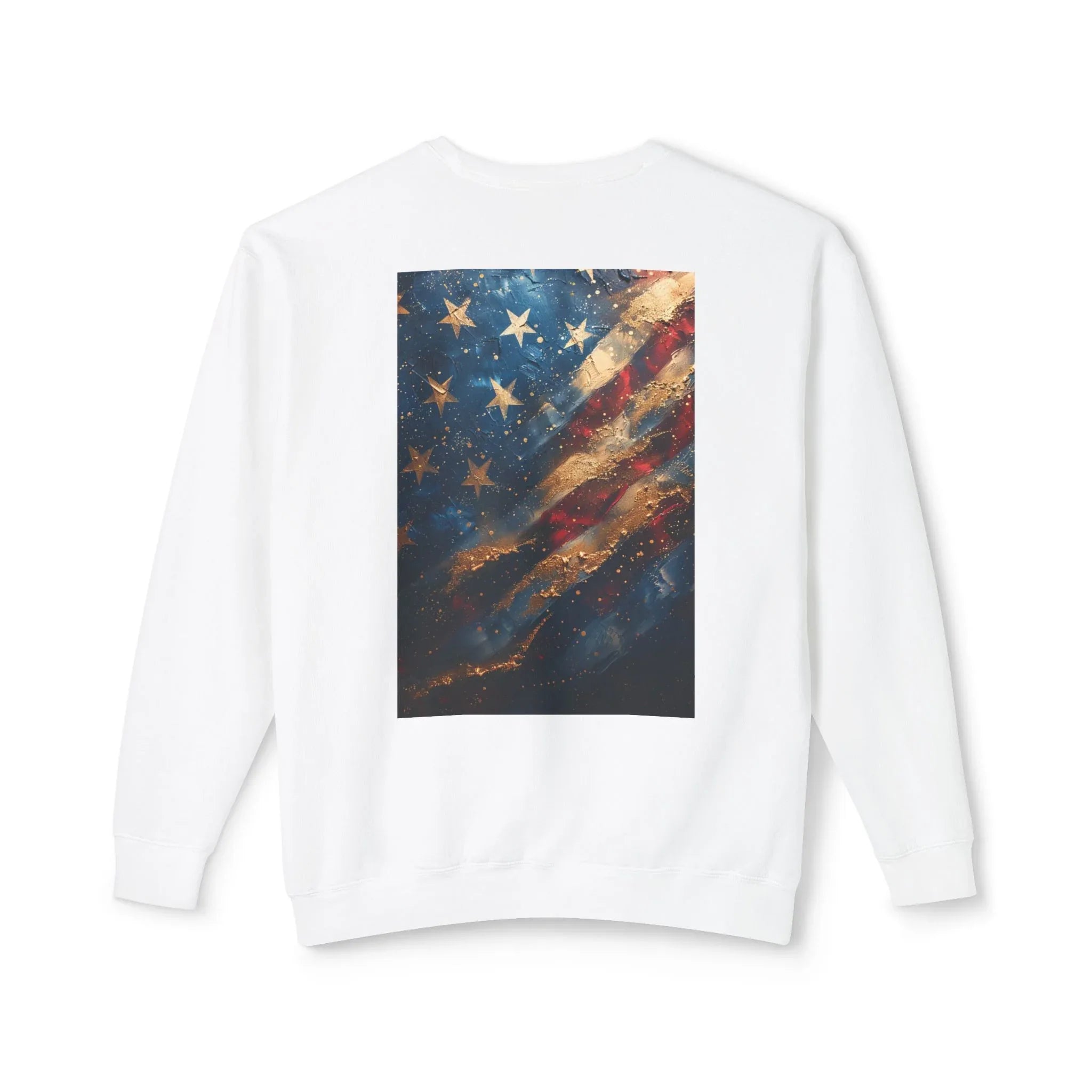 Lightweight Crewneck Sweatshirt, Patriotic American T-Shirts, Flag T-Shirts, Independence Tees, Funny Patriotic Shirts, Custom American Tees - 250 USA Celebration