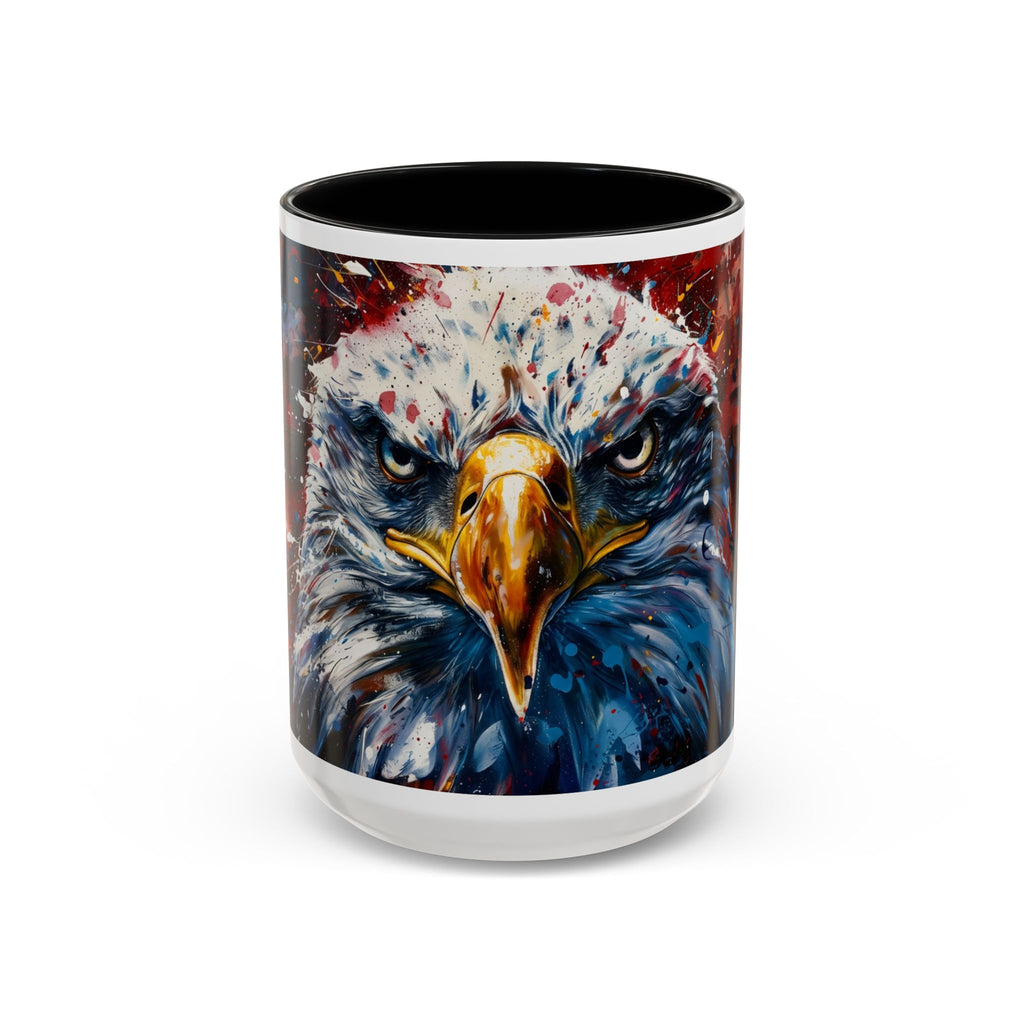 Patriotic Eagle Coffee Mug - Bold American Bald Eagle Art (11/15oz)