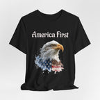America First Eagle T-Shirt – Patriotic Bald Eagle Tee