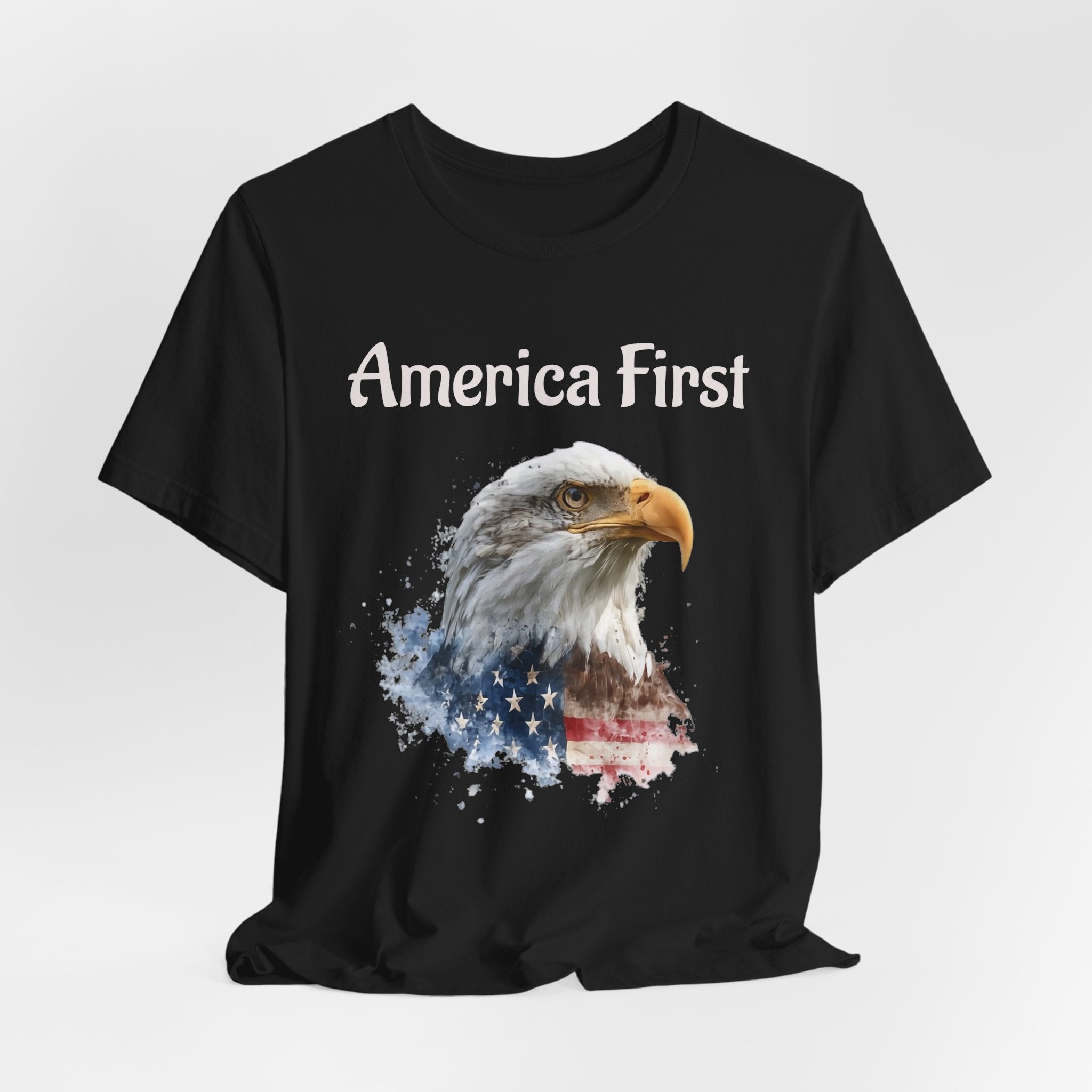 America First Eagle T-Shirt – Patriotic Bald Eagle Tee