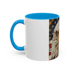 Colorful Mugs (11oz, 15oz) Majestic bald eagle head Patriotic coffee cup, America 250 Celebration coffee cup - 250 USA Celebration
