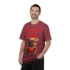 Cute French Bulldog Puppy Holding Red Heart T-shirt | Dog Lover Cartoon - 250 USA Celebration