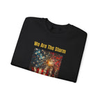 Distressed American Flag Crewneck Sweatshirt | Grunge Patriotic Design