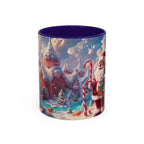 Festive Santa in Candy Wonderland mug | Holiday Christmas ceramic mug - 250 USA Celebration