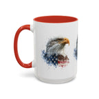 American Flag Bald Eagle Mug | Accent Coffee Mug - 250 USA Celebration