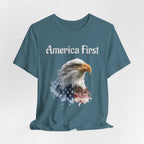 America First Eagle T-Shirt – Patriotic Bald Eagle Tee