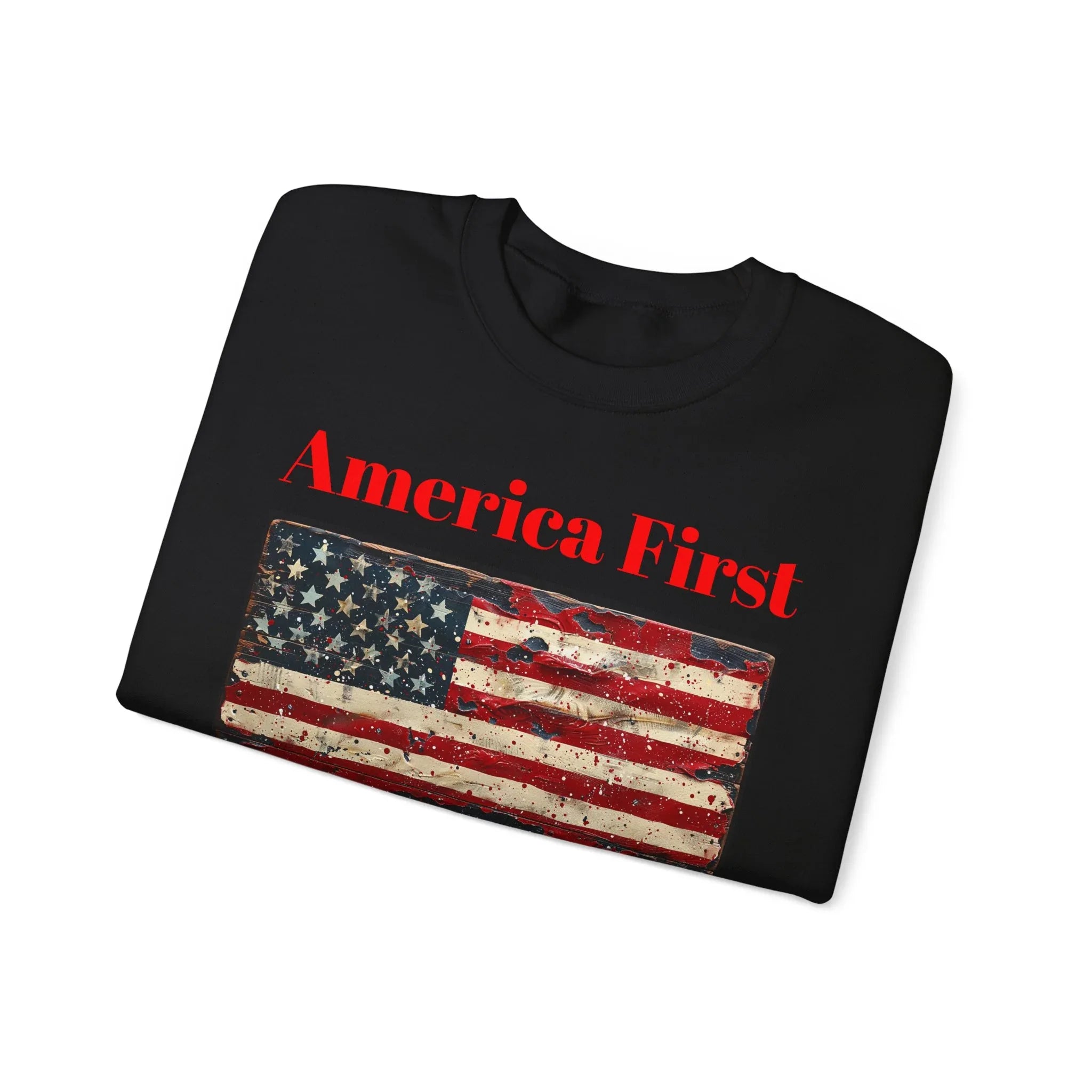 Patriotic American Crewneck Sweatshirt, USA Graphic Tees, Flag T-Shirts, Independence Apparel, Funny Patriotic Shirts, Custom American Tees - 250 USA Celebration