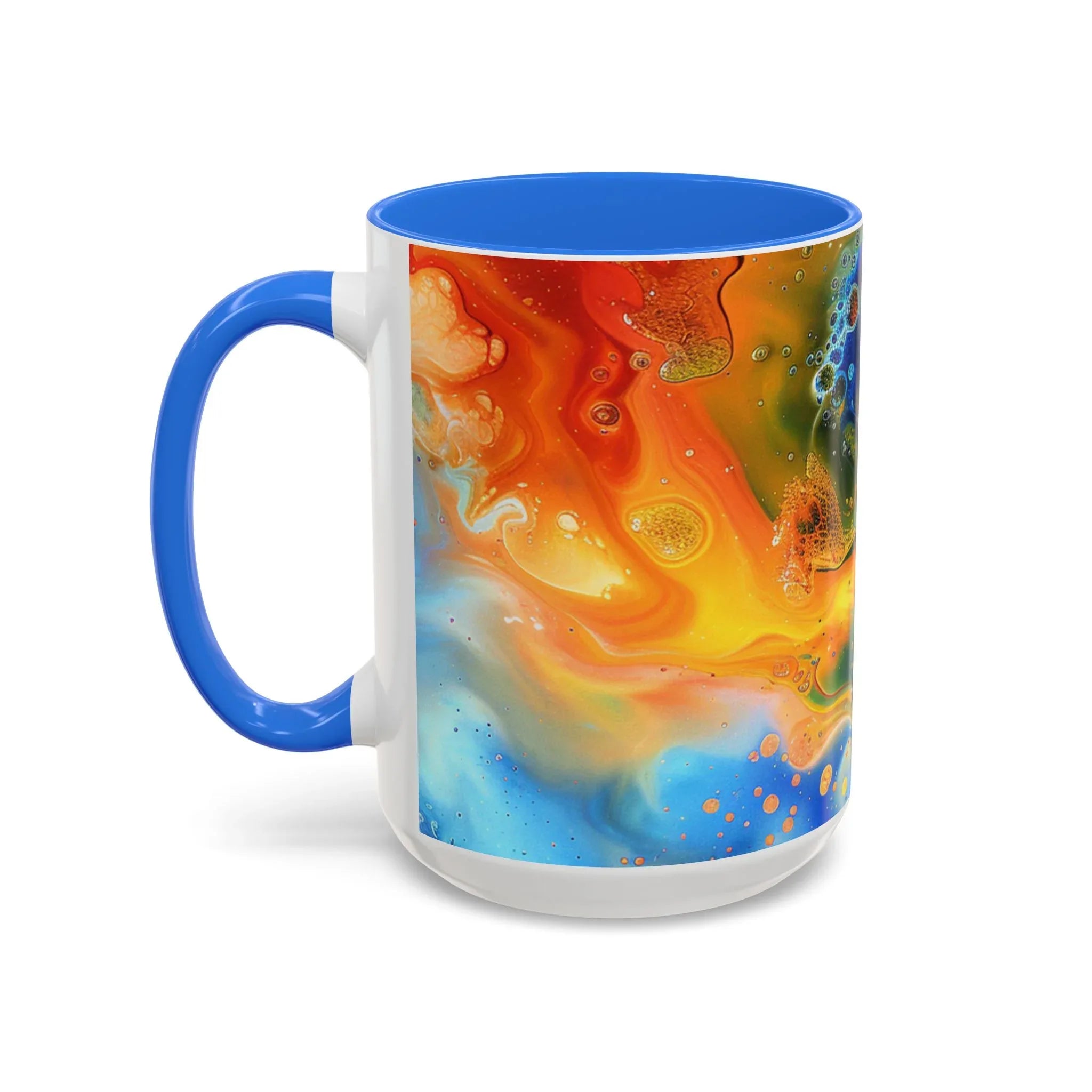 Colorful Mugs (11oz, 15oz) Intense abstract oil splat- coffee cup - 250 USA Celebration