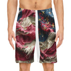 American Flag Basketball Shorts — All-Over Print Patriotic Athletic Shorts