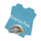 America First Eagle T-Shirt – Patriotic Bald Eagle Tee